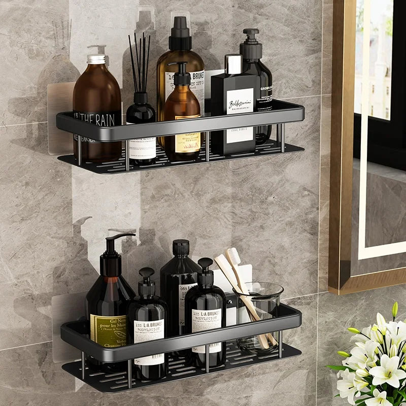 Aluminium Corner Bathroom Shelf