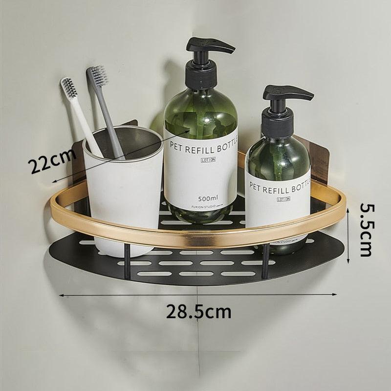 Aluminium Corner Bathroom Shelf